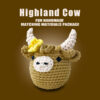O1CN01oHlcXB1TEoCDbWXoq_!!2219055272351-0-cib Highland Cow Crochet Material Pack - Handmade DIY Knitting Kit
