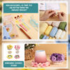 Handmade DIY wool knitting colorful flower coasters, knitting needle kit