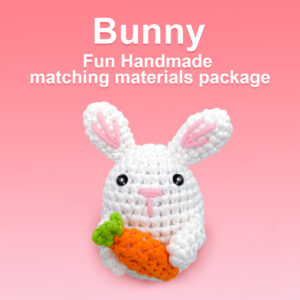 Cute Rabbit Crochet Material Pack - Handmade DIY Knitting Kit