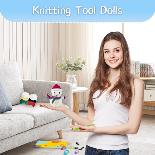 Christmas snowman crochet material handmade doll crochet DIY