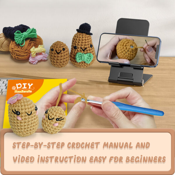 主图-02 Crochet kit - Handmade doll crochet kit for DIY crafting.