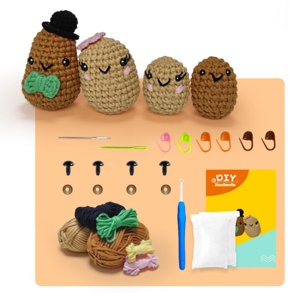主图-03 Crochet kit - Handmade doll crochet kit for DIY crafting.