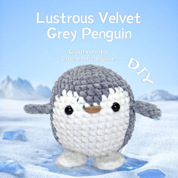 Sheneyron Penguin Crochet Material Pack for Handmade DIY Knitting Dolls and Craft Projects
