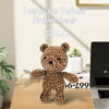 Crochet kit, crochet weaving material package, Teddy bear crocheting DIY material package