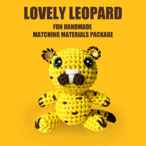 Crochet material pack - Cute leopard yarn for crochet DIY gift - Cute decorative item materials