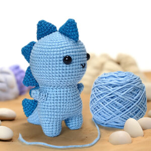 主图-06 Dinosaur Crochet Yarn Dinosaur Handmade Knitting Material Pack