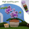 主图-06 New potting hook knitting material pack - realistic hand-knitted mini orchid for home decoration as a centerpiece