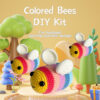 Colorful Bee Crochet Material Pack for Handmade DIY Knitting Dolls - Knitting Materials