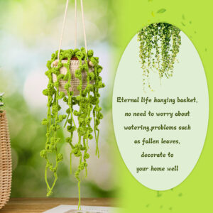 Tsubomi hanging basket crochet material packaging decorative plant hanger as a gift for others, home decoration, DIY handicrafts, handmade crafts