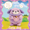 New DIY Sparkling Purple Hearted Cotton Puppy Handmade Crochet Animal Wool Knitting Doll Materials Pack