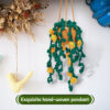 主图-06 Crochet material pack - New yellow small flower hanging basket hand-knitted accessory made of wool yarn