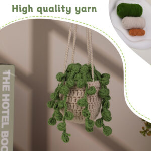 主图-06 Hand-knitted Autumn Fragrance Green Bean Bean Hanging Basket Decorative Kit Knitting Needle Materials Pack