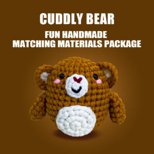 Beginner's Handmade Weaving Materials Pack - DIY Handmade Weaving Brown Little Bear