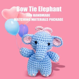 主图-06 Beginner's Crochet Kit - Butterfly Knot, Blue Elephant DIY Crochet Set - Perfect for Beginners