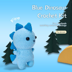 Crochet material pack - dinosaur yarn for crochet DIY gift - cute figurine materials