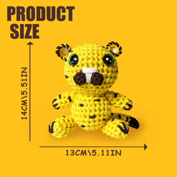Crochet material pack - Cute leopard yarn for crochet DIY gift - Cute decorative item materials