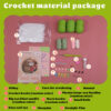 Crochet material pack - avocado-colored core cotton dog DIY doll display item decoration