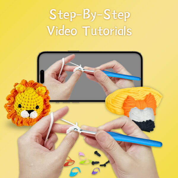 主图-08 Crochet material pack - Animal series - Yarn for crochet - DIY gift - Cute ornament