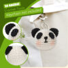 主图-08 Crochet material pack - Cute panda yarn for crochet DIY gift - Cute decorative item material pack
