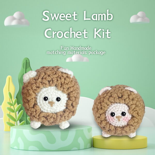 主图-08 Crochet material pack - Animal series - Yarn for crochet - DIY gift - Cute figurine material pack