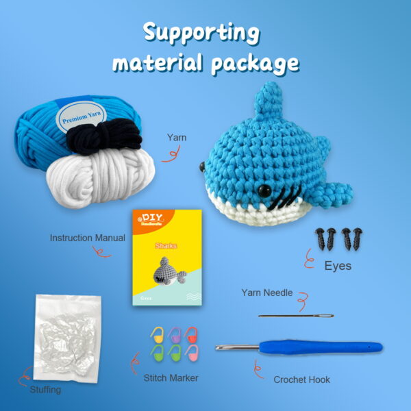 主图-08 Great Shark Crochet Set - Beginner Crochet Kit