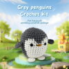 主图-08 Best-selling beginner crochet doll kit - Cute Penguin