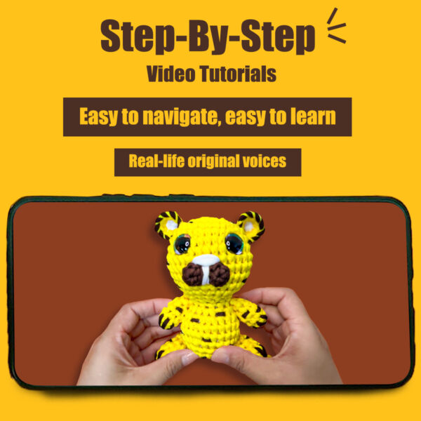 Crochet material pack - Cute leopard yarn for crochet DIY gift - Cute decorative item materials