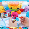 Crochet material pack - Colorful octopus family doll ornaments - Children's festival gifts - Handmade ornaments - Decoration items