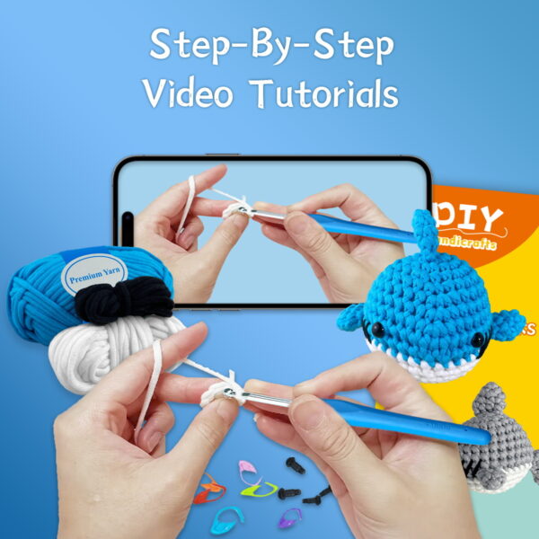 主图-09 Great Shark Crochet Set - Beginner Crochet Kit