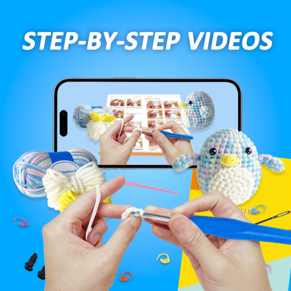 主图-09 Crochet material pack - Animal series - Yarn for crochet - DIY gift - Cute figurine materials