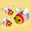 Colorful Bee Crochet Material Pack for Handmade DIY Knitting Dolls - Knitting Materials