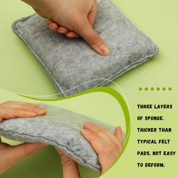 4-piece small cactus potted plants set. Handmade wool felt craft kit. Includes English instruction manual.