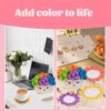 主图-09 New product - six-color woven plant pot coasters for decoration. Handmade DIY knitting material package.
