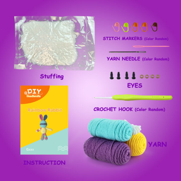 Crochet kit material pack - Handmade knitting DIY yarn