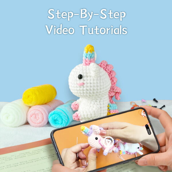 Unicorn Crochet Kit Materials Pack - Amazon Bestseller - Handmade Knitting DIY
