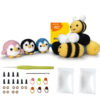 Bees and Penguins Crochet Kit for Making Handmade Dolls - DIY Crocheting Project
