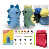 主图-10 Dinosaur Crochet Yarn Dinosaur Handmade Knitting Material Pack
