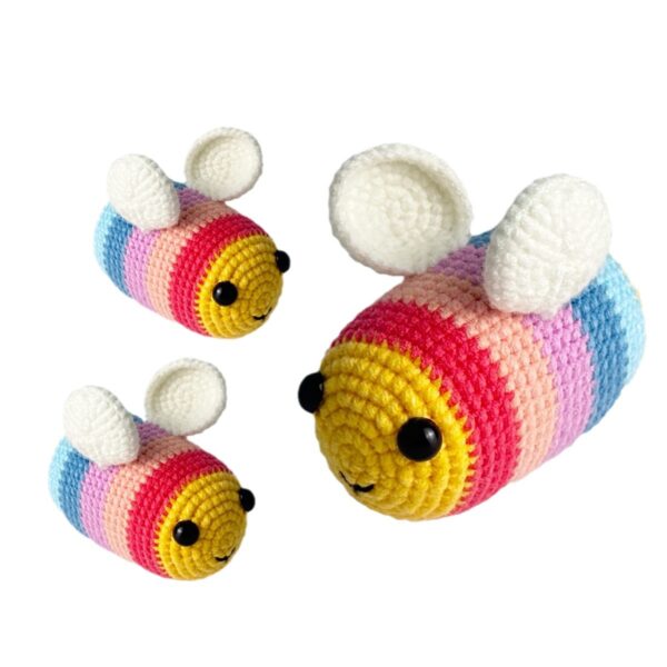 Colorful Bee Crochet Material Pack for Handmade DIY Knitting Dolls - Knitting Materials