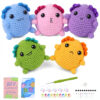 DIY crochet material pack - Salamander keychain, cute little pendant, colorful doll, small gift, for giving as a present, new style, hot sale