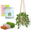 Hand-knitted Autumn Fragrance Green Bean Bean Hanging Basket Decorative Kit Knitting Needle Materials Pack