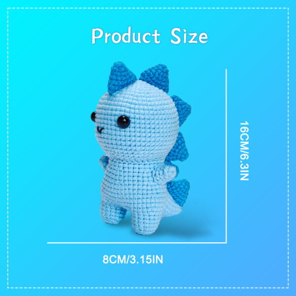 主图-10 Crochet material pack - dinosaur yarn for crochet DIY gift - cute figurine materials