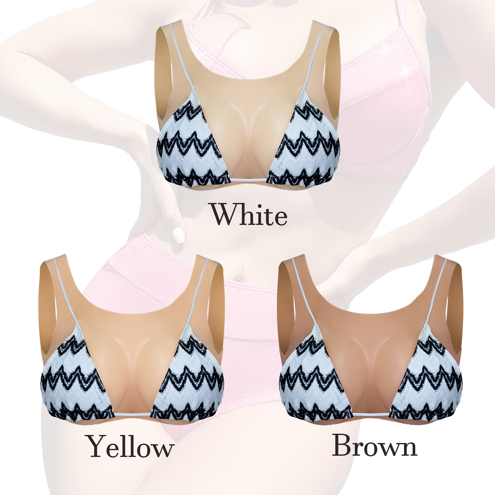 Realistic Silicone Breastplate U-Back Design for Crossdressers