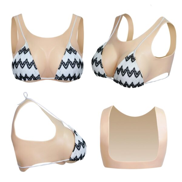 U-Back Stretch Silicone Breastplate for Transgender & Drag Queen