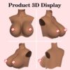 Stretchy Silicone Breastplate for Transgender and Crossdressing