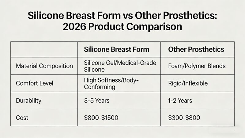 silicone breast form vs other breast prosthetics